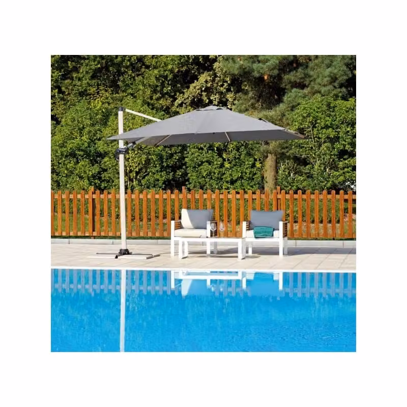Copertura di ricambio Moia Spa per ombrellone quadrato in poliestere grigio 300 x 300 cm