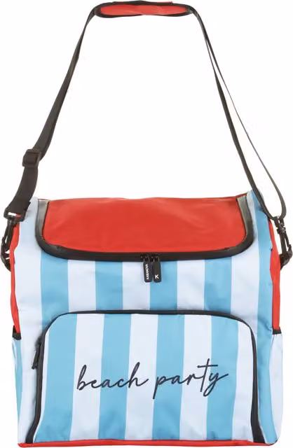 Borsa termica Beach Party Kasanova con tracolla, blu e multicolore, 20 L
