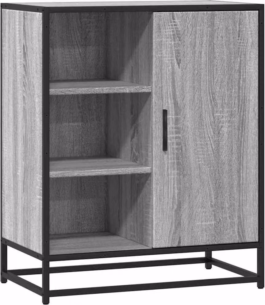 Credenza Grigio Sonoma 62x35x76 cm in Legno Multistrato