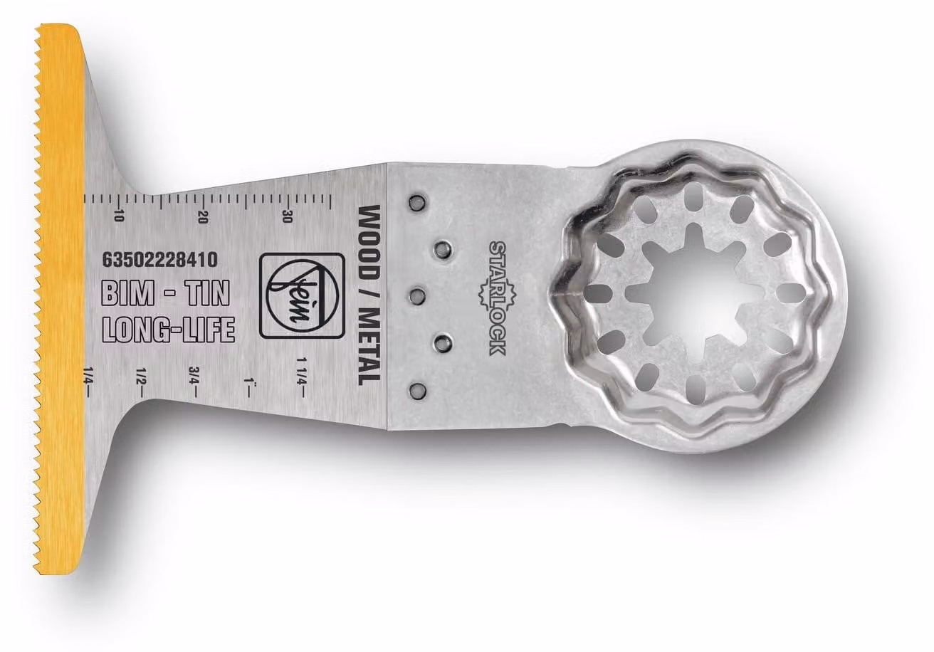 Lama bimetallica Fein E-Cut con rivestimento TiN, lunghezza 50 mm, larghezza 65 mm, confezione da 1 | 63502228410