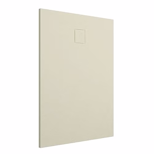 Piatto Doccia 90x100 cm Avorio Effetto Pietra Rettangolare in SMC Riducibile Samos