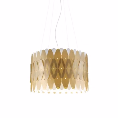 Lampadario Moderno Polilux ® New Gold E Metallo Cromo 3 Luci E27