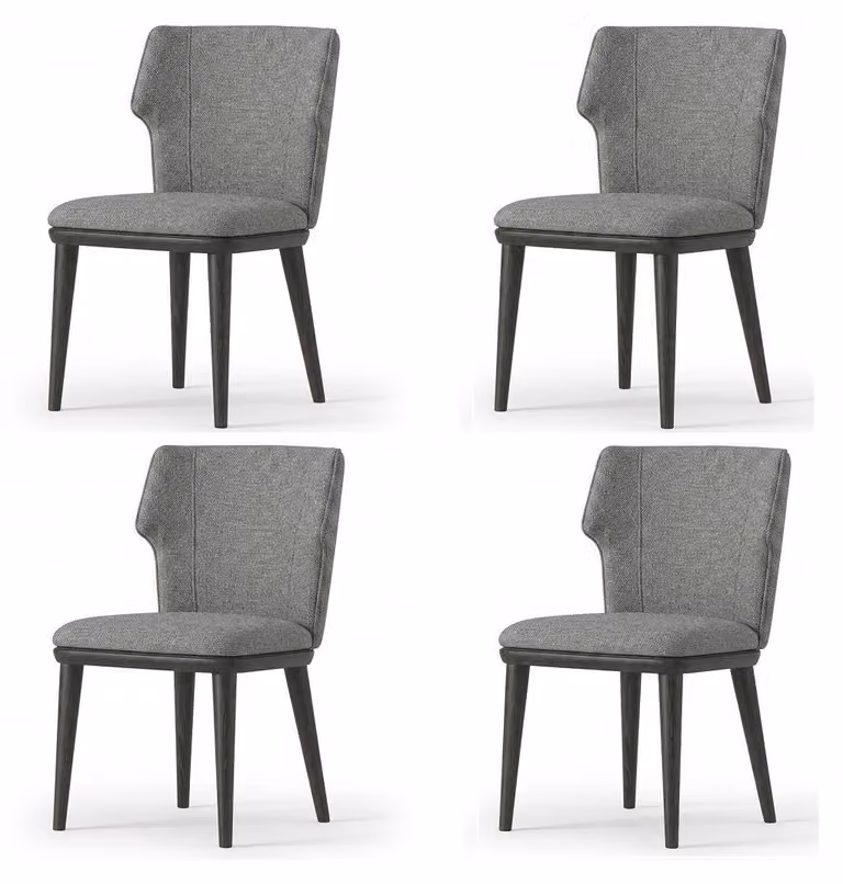 4 sedie, imbottite, dal design moderno, confortevoli, di alta qualità ed eleganti