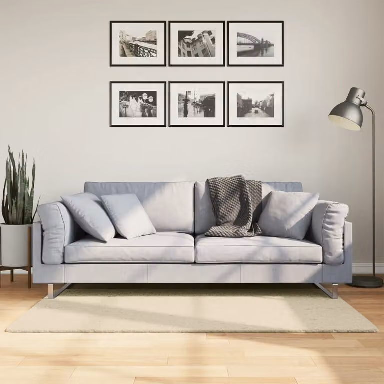 Tappeto a pelo corto vidaXL HUARTE beige, lavabile e antiscivolo, L: 80 cm x P: 150 cm