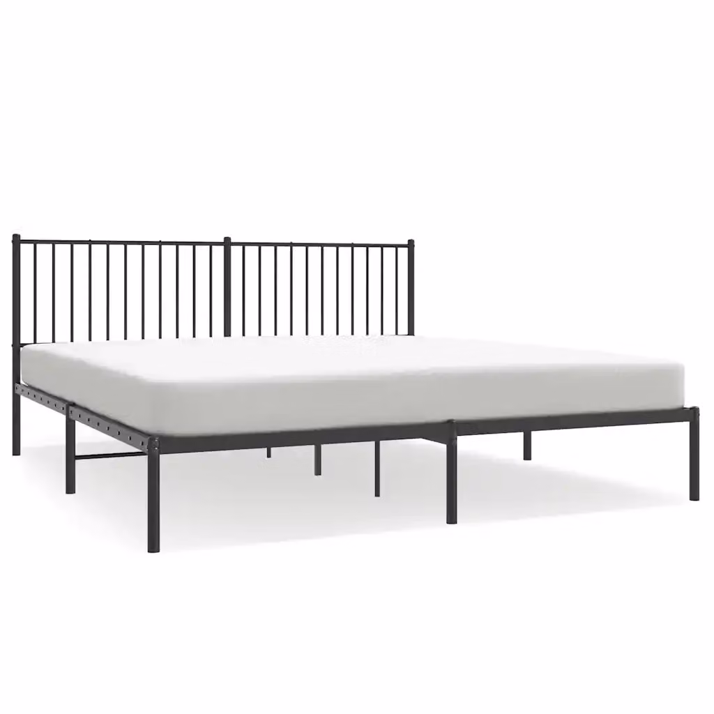Giroletto con testiera in metallo nero vidaXL L: 187 cm, P: 90,5 cm, H: 219 cm – 2