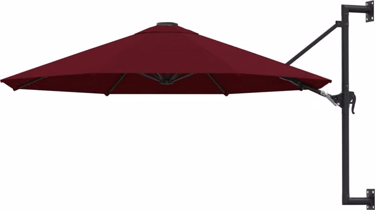Maison Exclusive - Ombrellone da parete con palo in metallo, altezza 300 cm, colore bordeaux