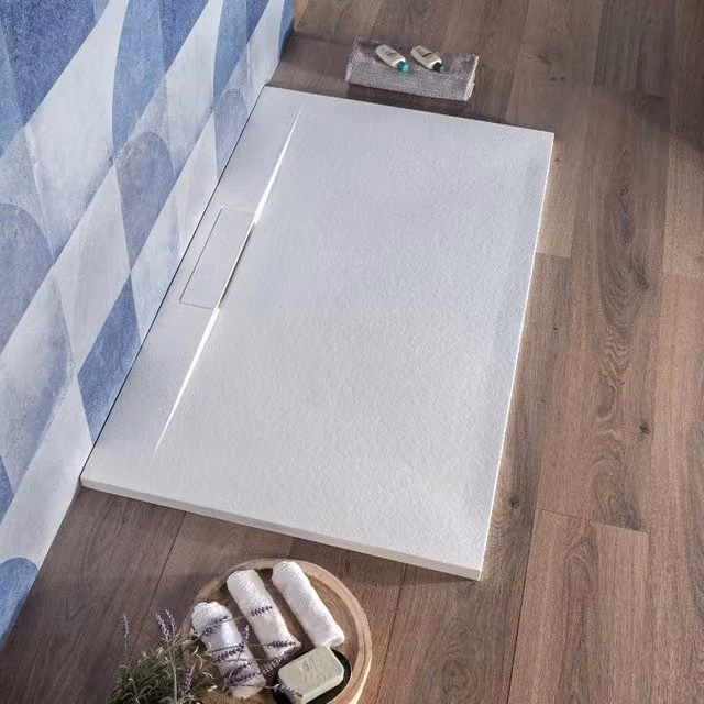 Piatto Doccia Resina 70x120 Cm Effetto Pietra Slim Bianco| Cover