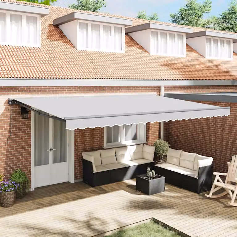 Telaio per tenda da sole a cassetta motorizzato vidaXL in acciaio color antracite, L 4,5 m x P 3 m