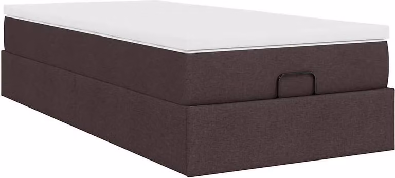 Struttura Letto Pouf con Materasso 90x200 cm in Tessuto