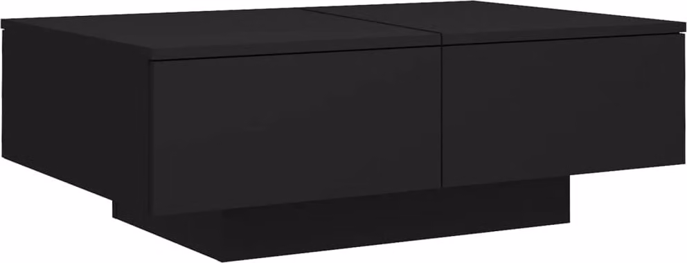 Tavolino da Salotto Nero 90x60x31 cm in Legno Multistrato