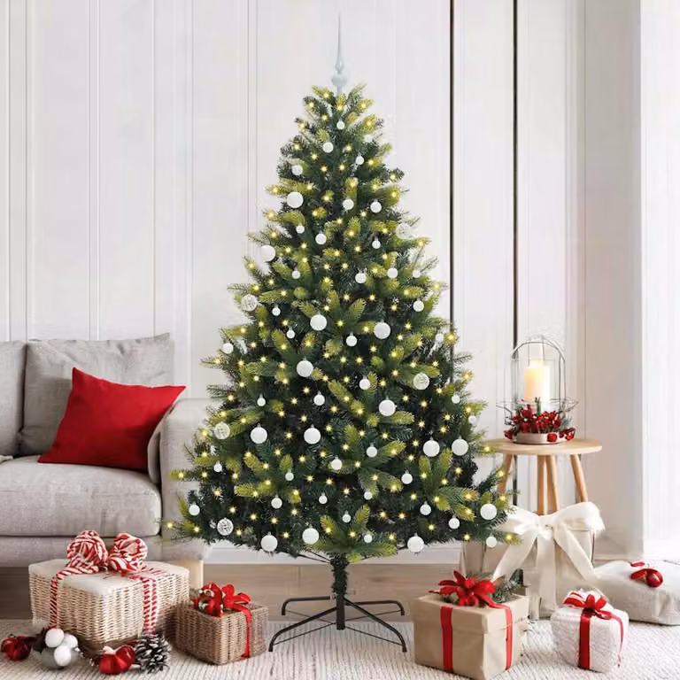 Maison Exclusive - Albero di Natale artificiale pieghevole con 300 LED verde 180 cm