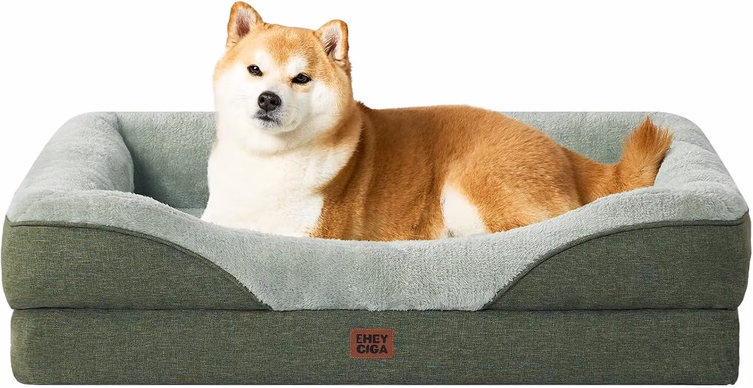 Cuccia ortopedica per cani, in memory foam, lavabile, impermeabile, dimensioni 89x56x16,5 cm, adatta a cani di taglia media