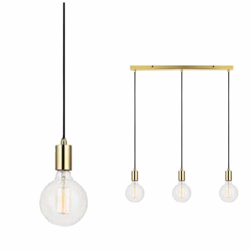 Lampada a sospensione SKY in ottone 3 lampadine