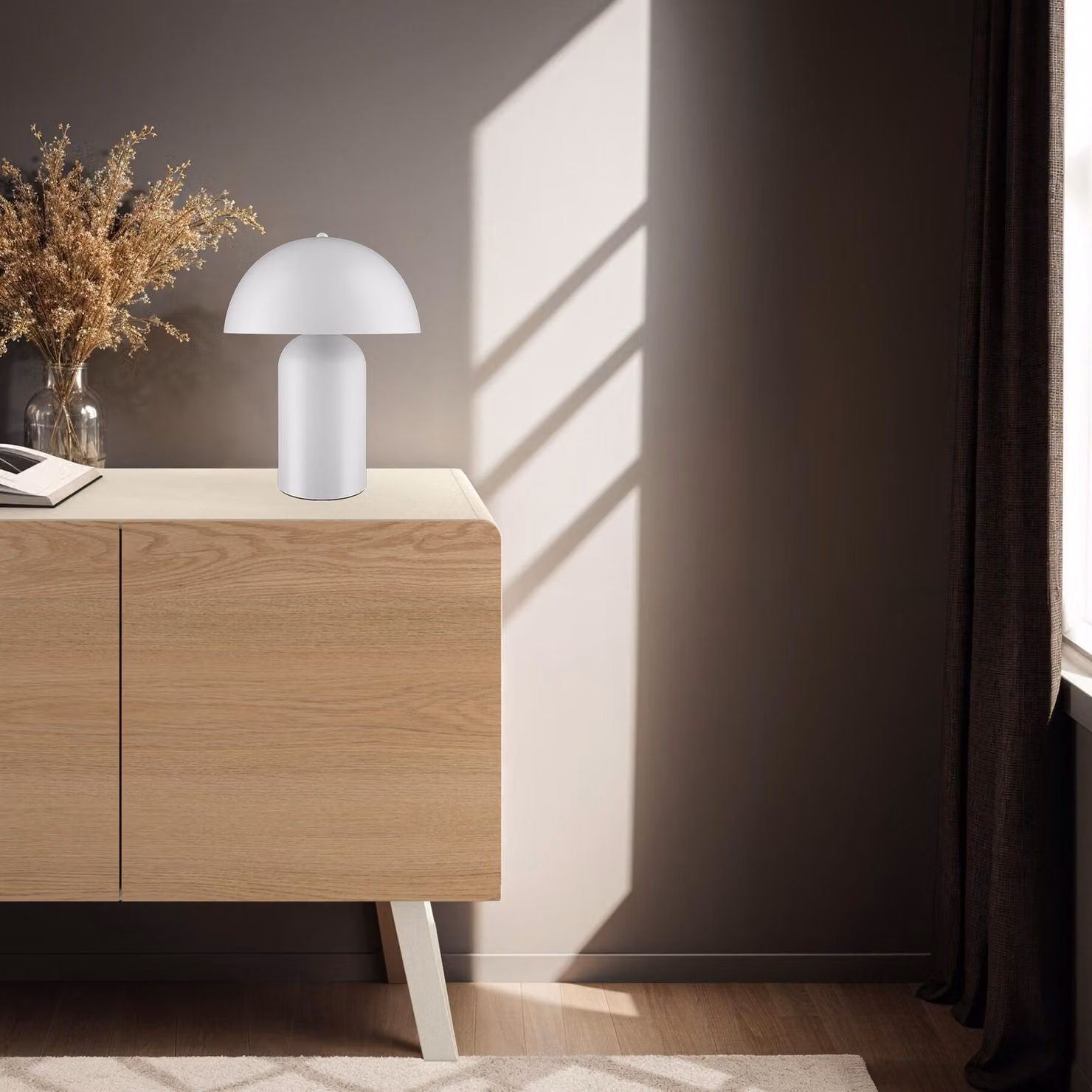 Lampada da tavolo retro Kade tectake dimmerabile ricaricabile bianco – 2