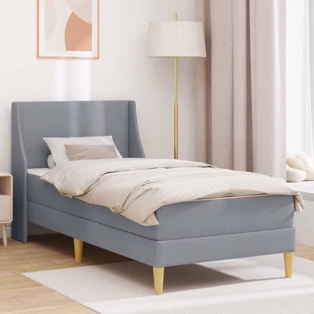 Struttura letto con materasso Grigio Chiaro 90 x 200 cm 3414714