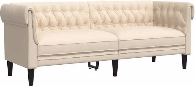 Divano | Divano da soggiorno | Sofa Chesterfield a 3 Posti in Lino