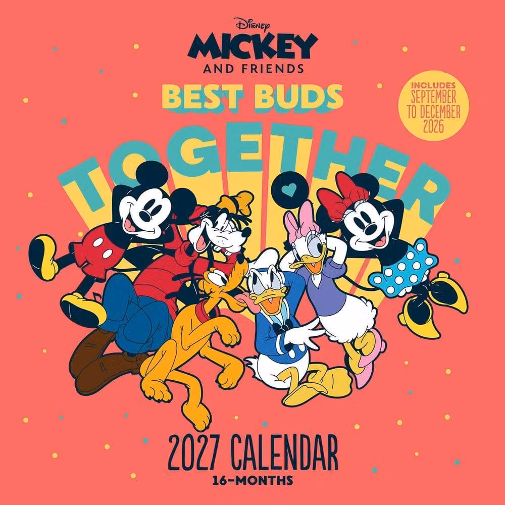Calendario Mickey & Friends 2027, formato 30 x 30 cm