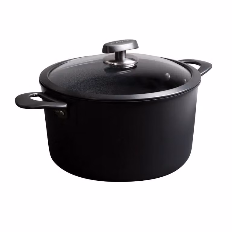Casseruola alta serie PRO SB+ in alluminio antiaderente per induzione con coperchio, diam. 24cm