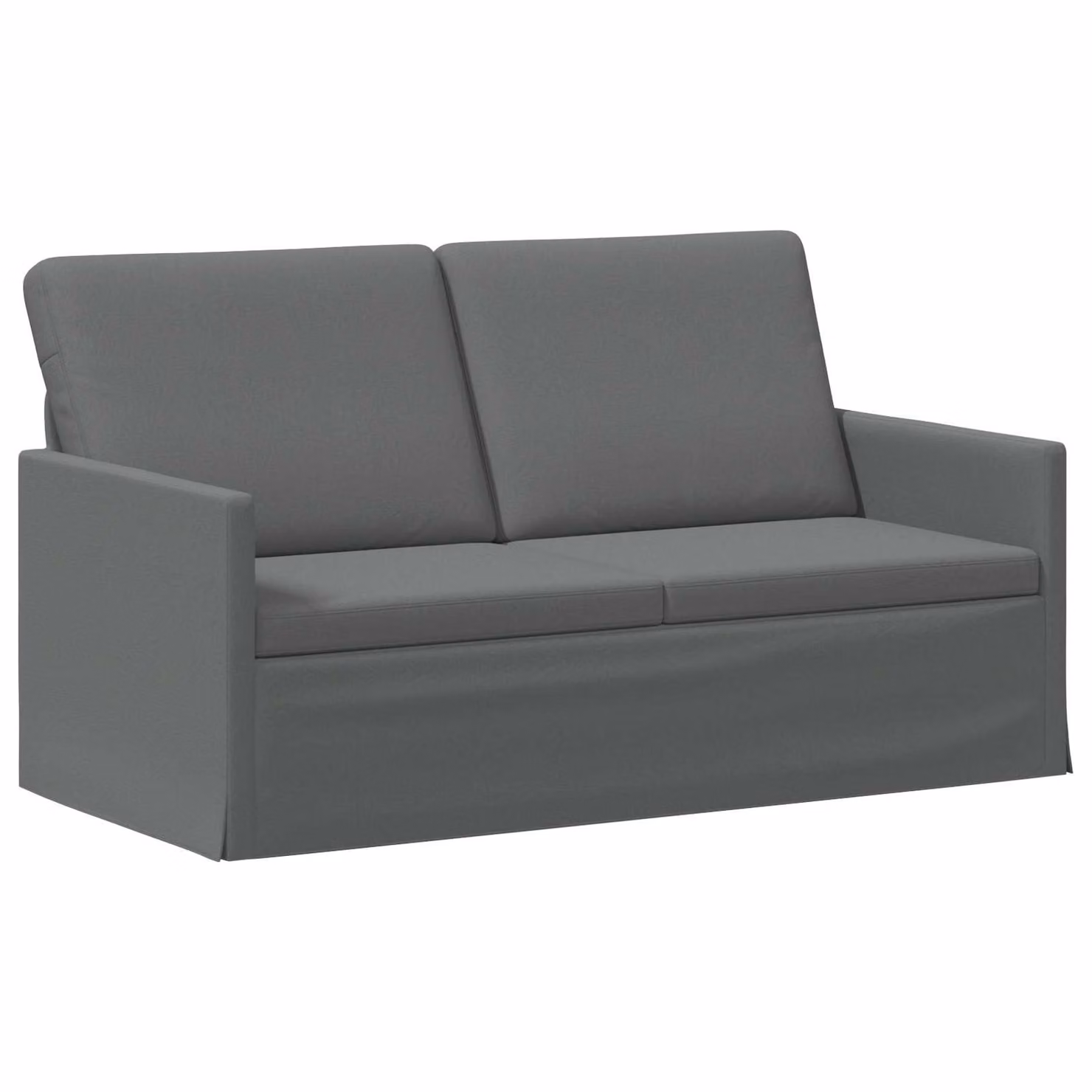 vidaXL Divano a 2 posti moderno in tessuto grigio con struttura in metallo L/P/H: 150 x 81 x 82 cm