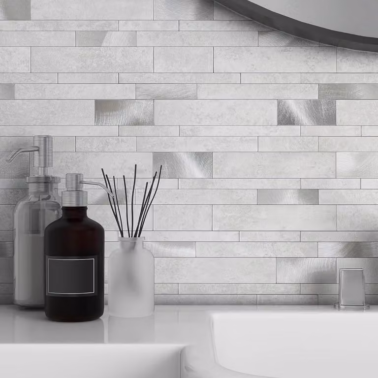 Piastrelle adesive per pareti, effetto marmo, 10 pezzi, spessore 3,2 mm, adatte per la cucina