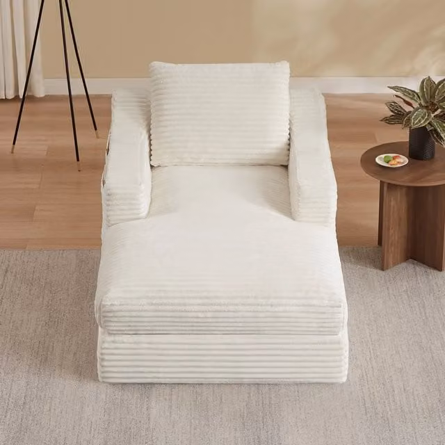 Poltrona Letto Singola Reclinabile in Velluto a Coste ¨C MINIMAL ¨C Divano Pigro Allungabile