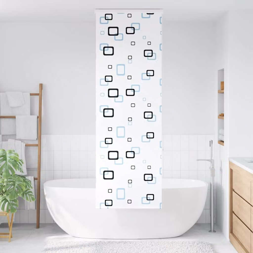 vidaXL Tenda a Rullo per Doccia Cassonetto 80x240 cm Larghezza Tessuto