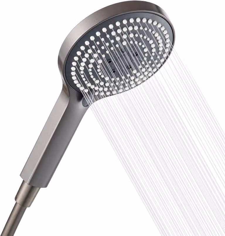 Doccia a mano con 6 funzioni di massaggio, a risparmio idrico, con tubo da 1,6 metri, diametro 130 mm, per l'uso in doccia