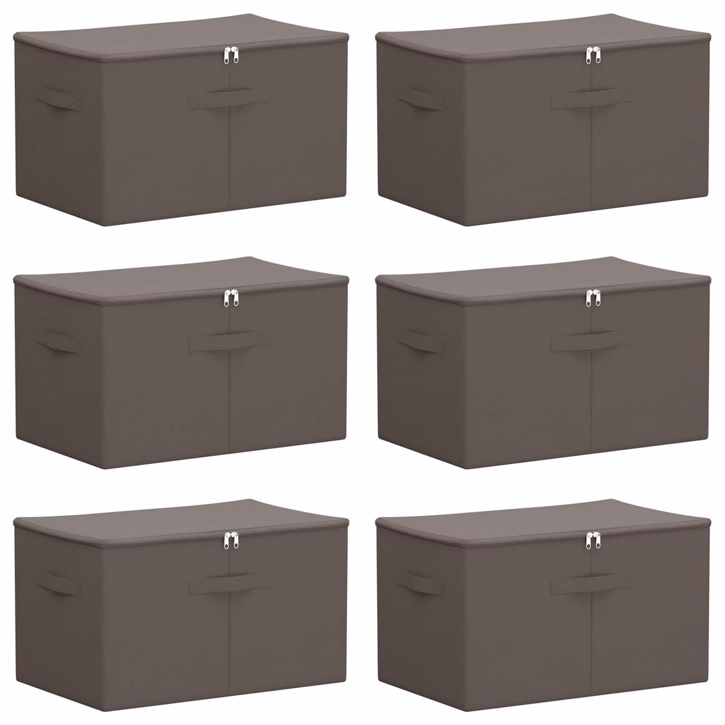 Scatola di Stoccaggio 6 pcs Antracite 55 x 35 x 32 cm