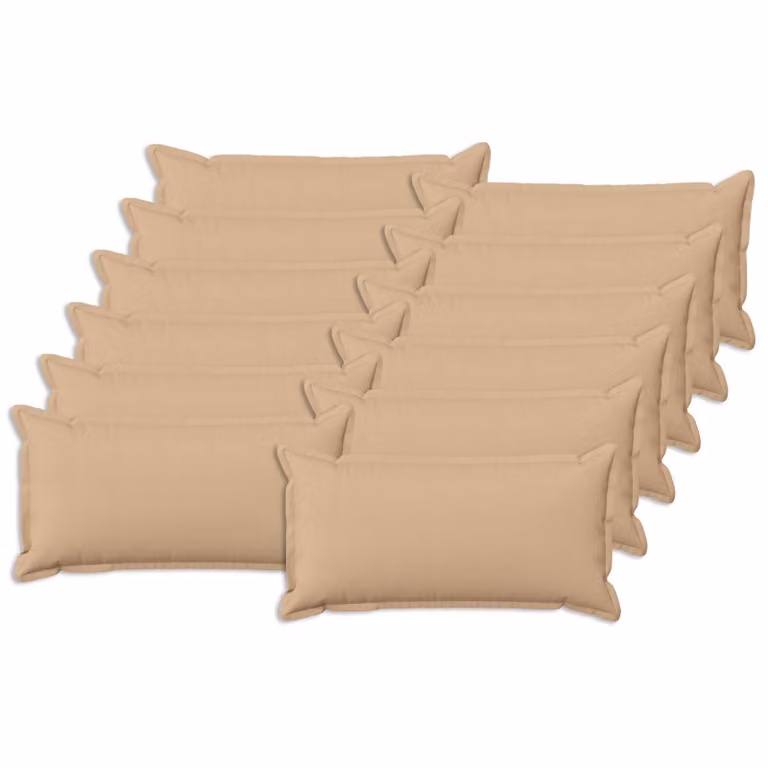 Set di 12 federe vidaXL HOUTEN color beige, L 40 cm x P 80 cm