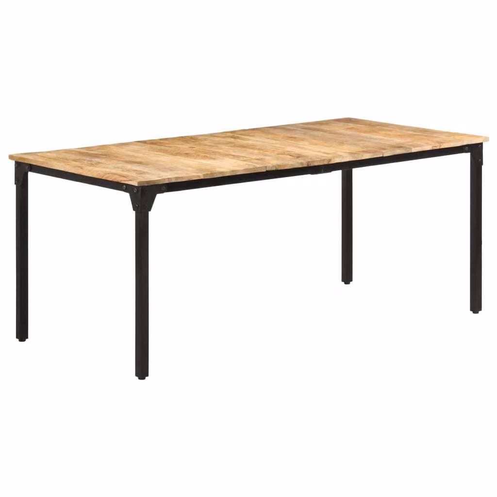 The Living Store Tavolo da pranzo 180x90x76 cm Legno di mango grezzo
