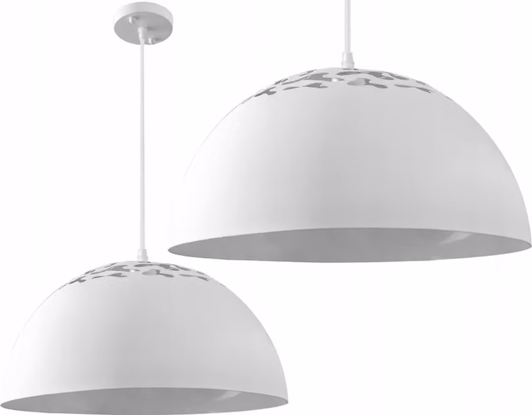 FKL lampada a sospensione da cucina lampada a sospensione grigio bianco nero (modello 2, bianco)