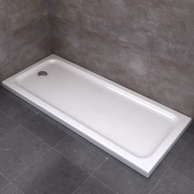 Piatto doccia rettangolare Laneri mod. Selene in acrilico bianco L: 159 cm, P: 70 cm, H: 5 cm