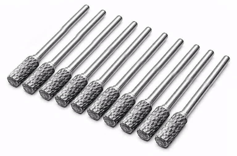 Set di 10 frese in carburo di tungsteno (5 mm ) (10 pezzi, gambo da 3 mm )