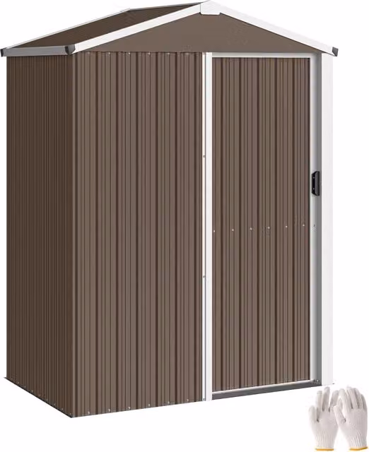 Gazebo da giardino esterno ¨C Minimal ¨C marrone 136x87x179 cm