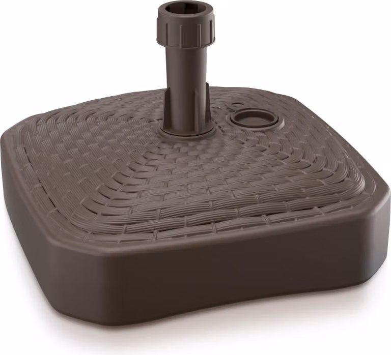 Deuba Base Quadrata per Ombrellone ø max. 2,6cm da Riempire con Sabbia Ghiaia Acqua Polyrattan