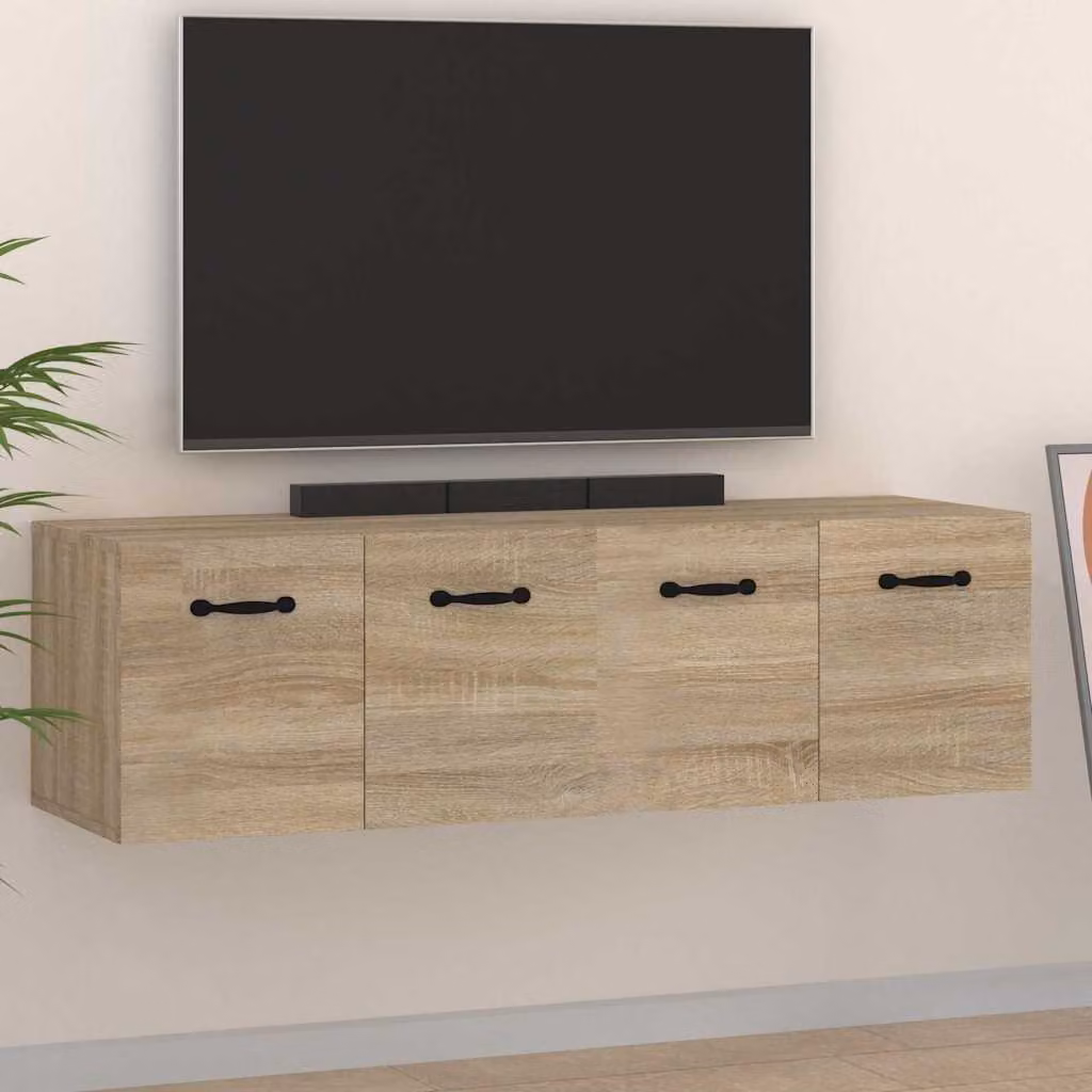 Set di 2 mobili da parete vidaXL in legno Rovere Sonoma, L 80 cm x P 35 cm x H 36,5 cm