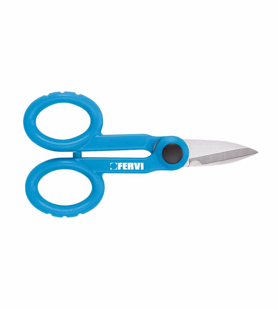 Fervi Forbice Elettricista 140 mm - Lame a Rasoio Microdentate