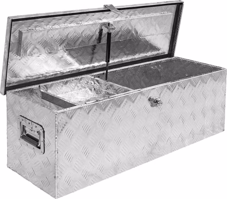 Set Trucky Truckbox D100 + cassetta porta attrezzi sospesa cassetta porta attrezzi per rimorchio cassetta in alluminio cassetta inserto cassetta inserto vassoio organizzatore