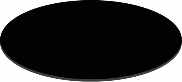 Oviala - Piano tavolo da giardino rotondo in HPL 70 cm nero