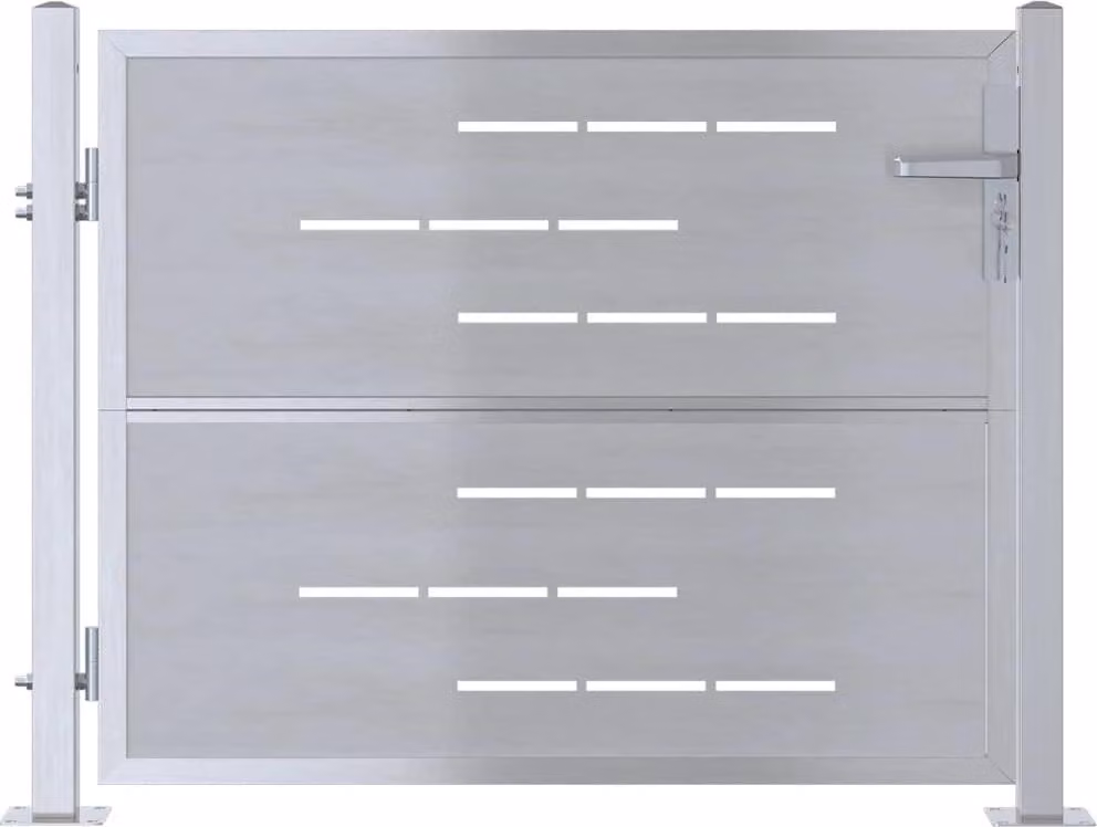 Cancello da giardino Argento 85 x 70 cm Acciaio inossidabile