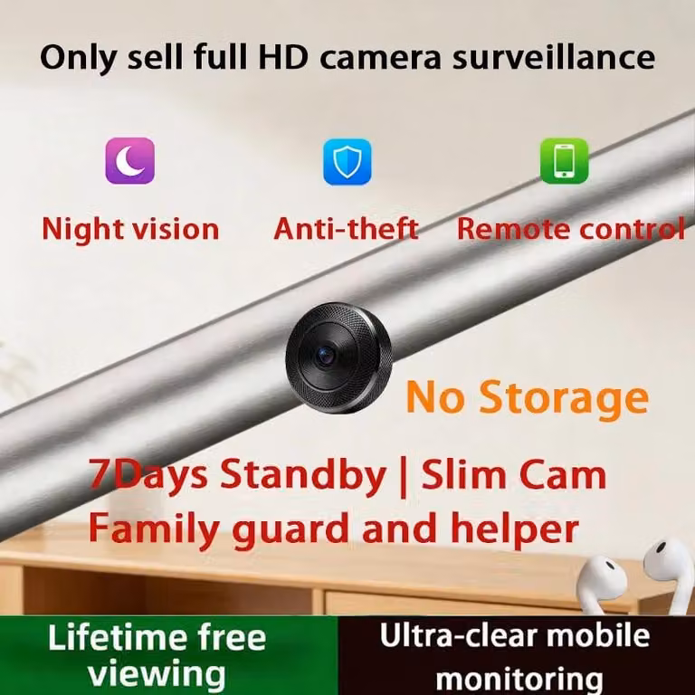 Fotocamera compatta, connessione wireless a 360 gradi, rilevamento del movimento, modello Q6 dal design sottile