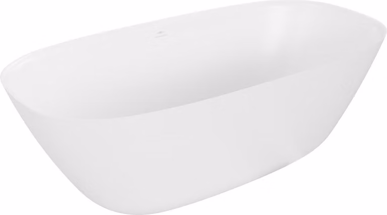 Mexen Como vasca da bagno autoportante in conglomerato 150 x 82 cm, bianco opaco - 57311508200