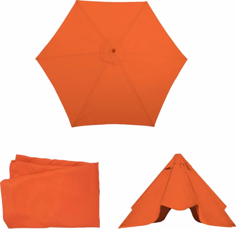 Copertura di ricambio per ombrellone Florida, copertura di ricambio per ombrellone, Ø 3m poliestere 6 montanti ~ terracotta