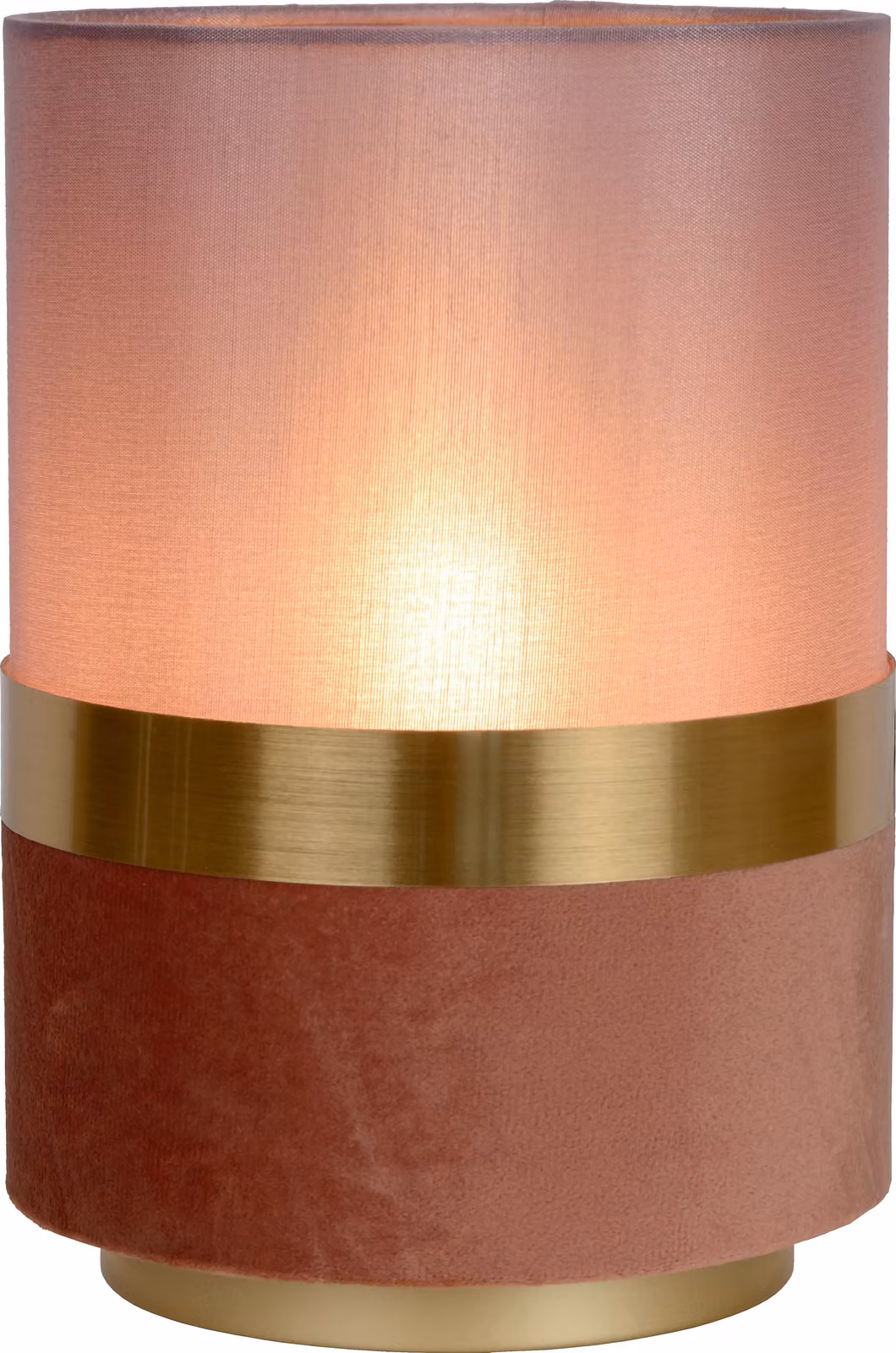 Lampada da tavolo con paralume in lino tubo rosa E14 Extravaganza Lucide