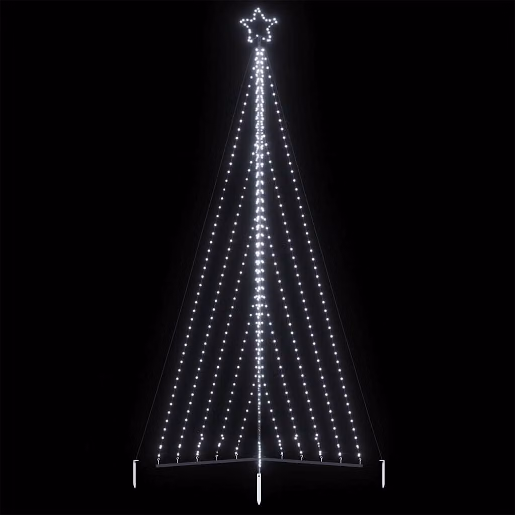 Albero di Natale con 570 LED vidaXL, luce bianco freddo, altezza: 400 cm