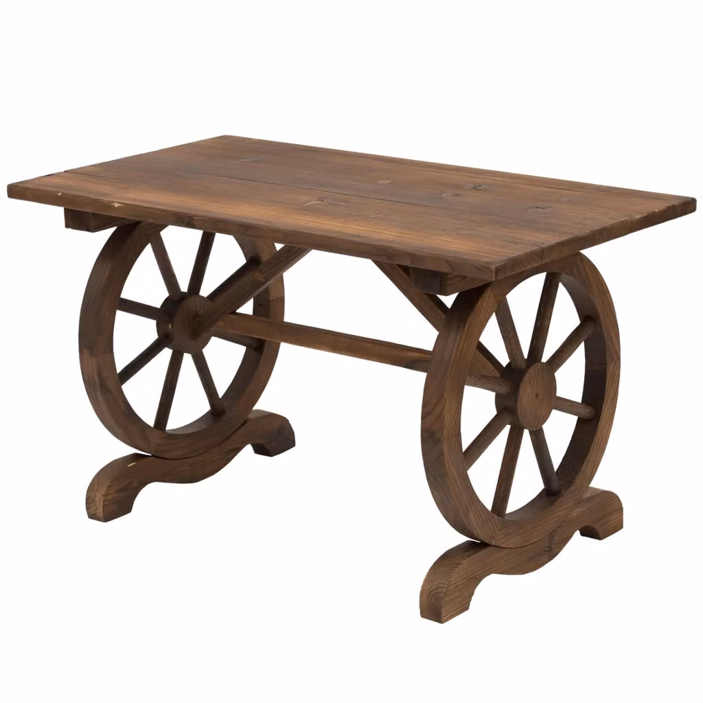 Tavolo da giardino Minimal in legno di abete marrone L: 110 cm, P: 60 cm, H: 65 cm – 2