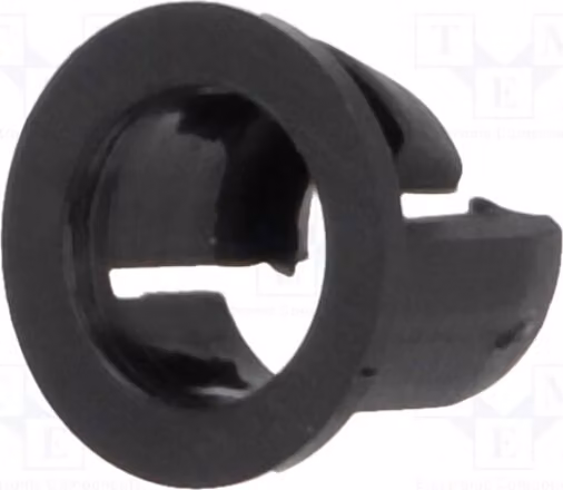50 pezzi per LED, diametro del corpo: 6,3 mm, zoccoli FIX-LED5-11, materiale UL94V-2, monoblocco, 5 mm, colore nero