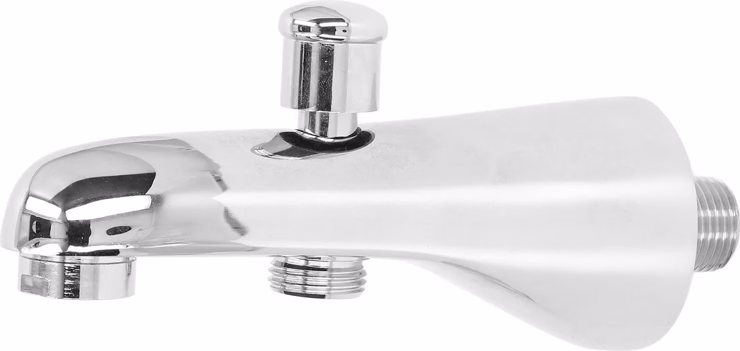 Bocca di erogazione semicircolare da G1/2, rubinetto da incasso semplice con deviatore per vasca da bagno