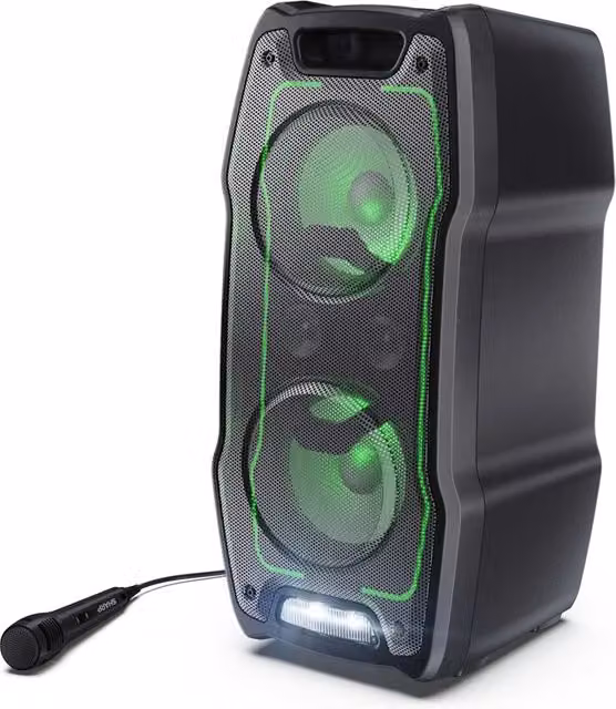 Sharp Xparty Sing PS-931 Speaker Bluetooth Portatile TWS 180W con Luci LED RGB e Connettività USB e Jack 3.5 mm, Nero