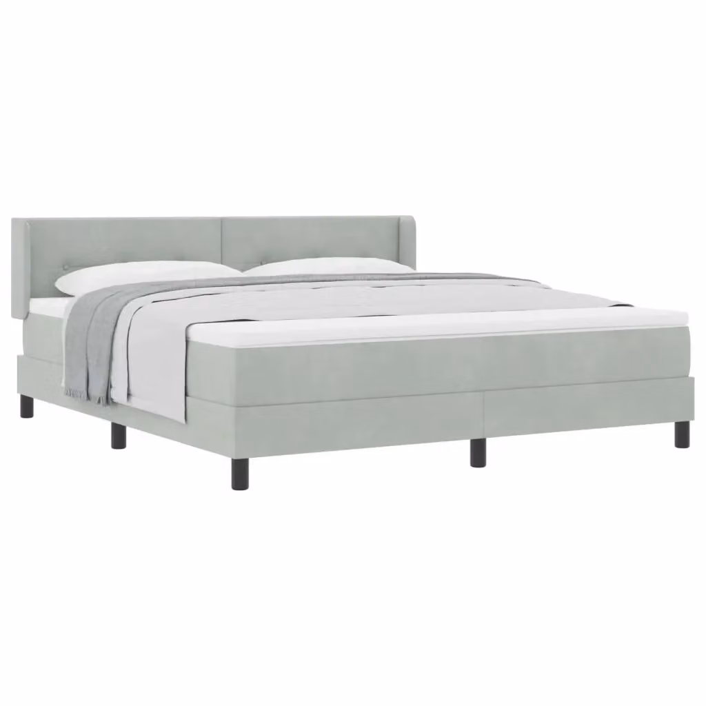 Letto ibrido con testiera in velluto vidaXL Grigio L: 180 cm, P: 200 cm, H: 280 cm – 2